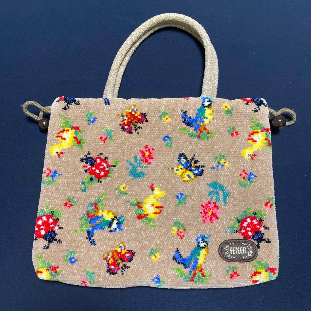 ハイジ サファリベージュ 手付き巾着 FEILER フェイラー バッグ