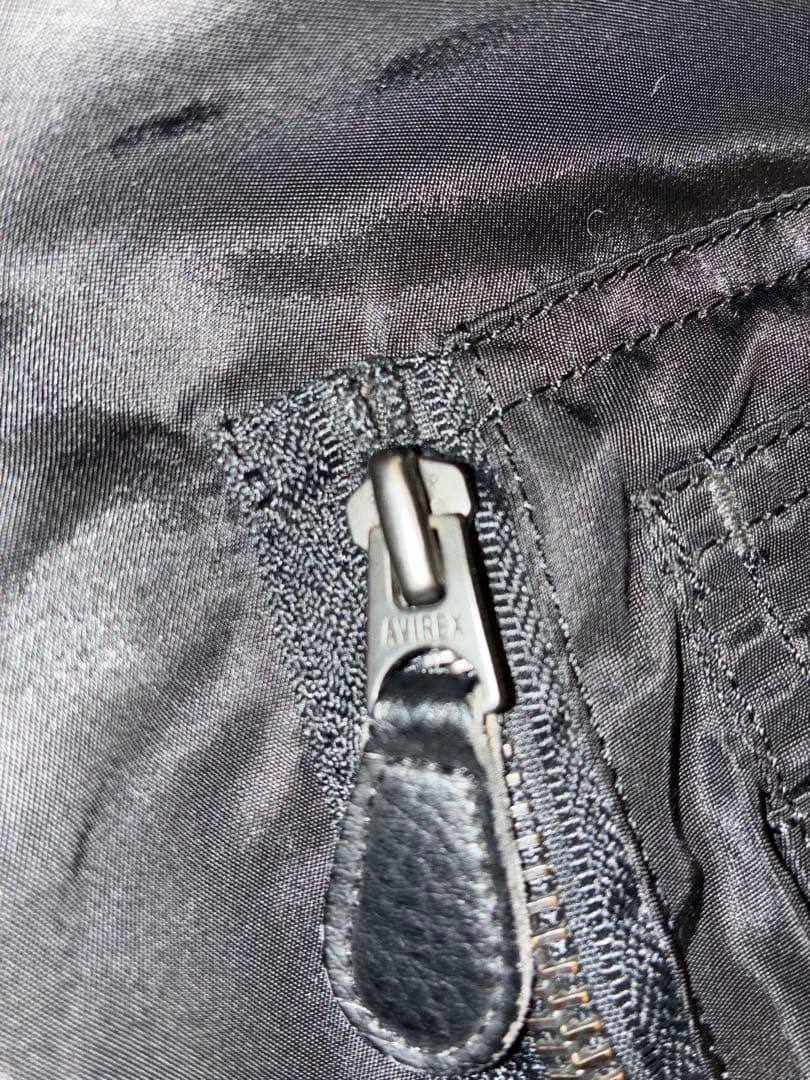 AVIREX USA MA-1フライトジャケット ブラック　L