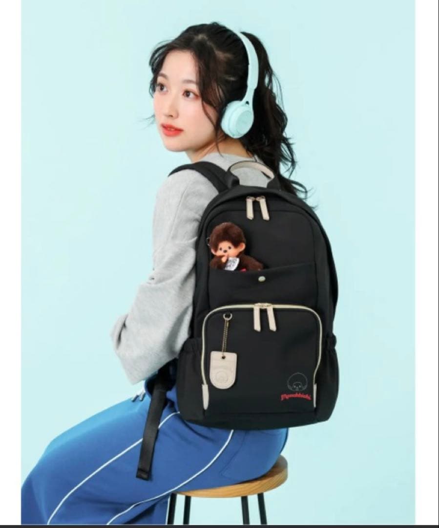 モンチッチリュック コラボ モンチッチ本体と洋服コーデ付き（新品タグ付き）