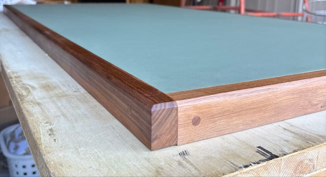 デスク天板　リノリウム　ウォールナット