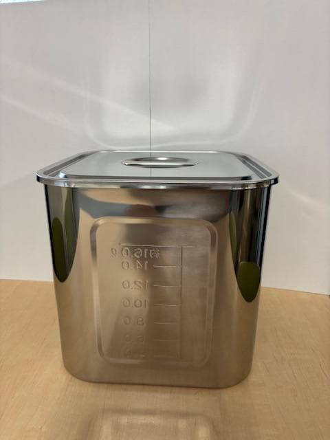 18-8目盛付き角キッチンポット28.5cm