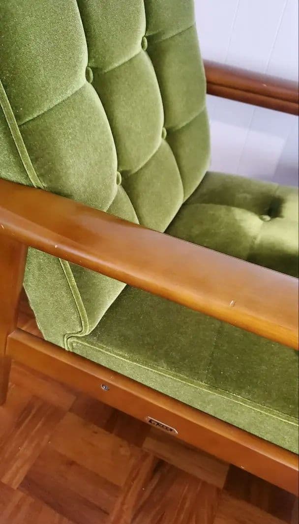 カリモクソファ　1人掛け　60Kチェア 1シーター モケットグリーン