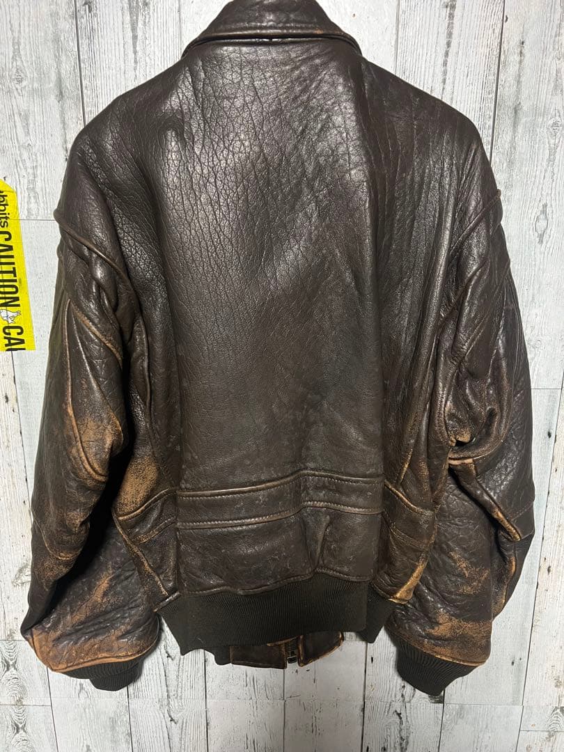 アヴィレックス A-2 フライトジャケット AVIREX シボ革 胸タグ 希少