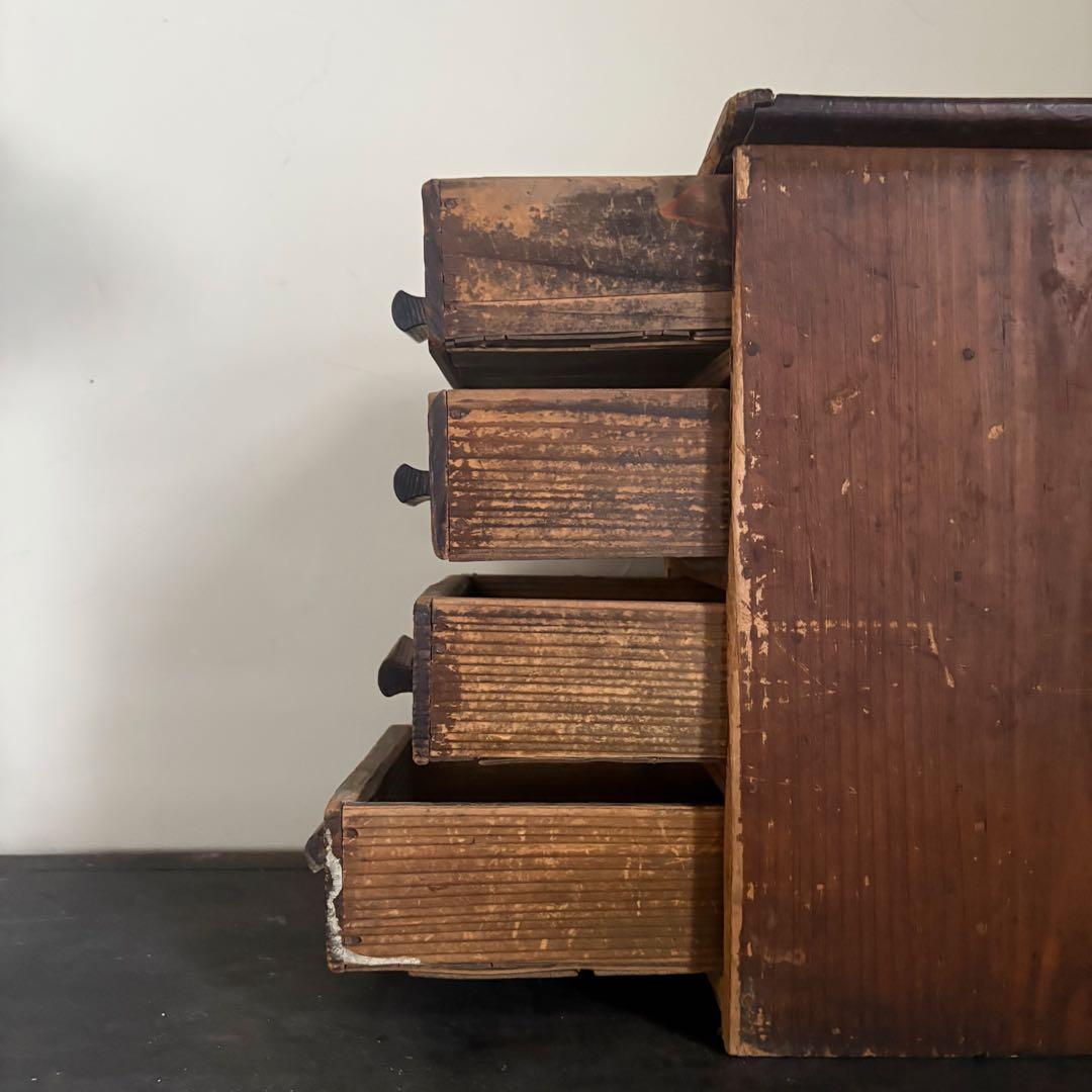 ぼろぼろの小引き出し　古道具　大正時代