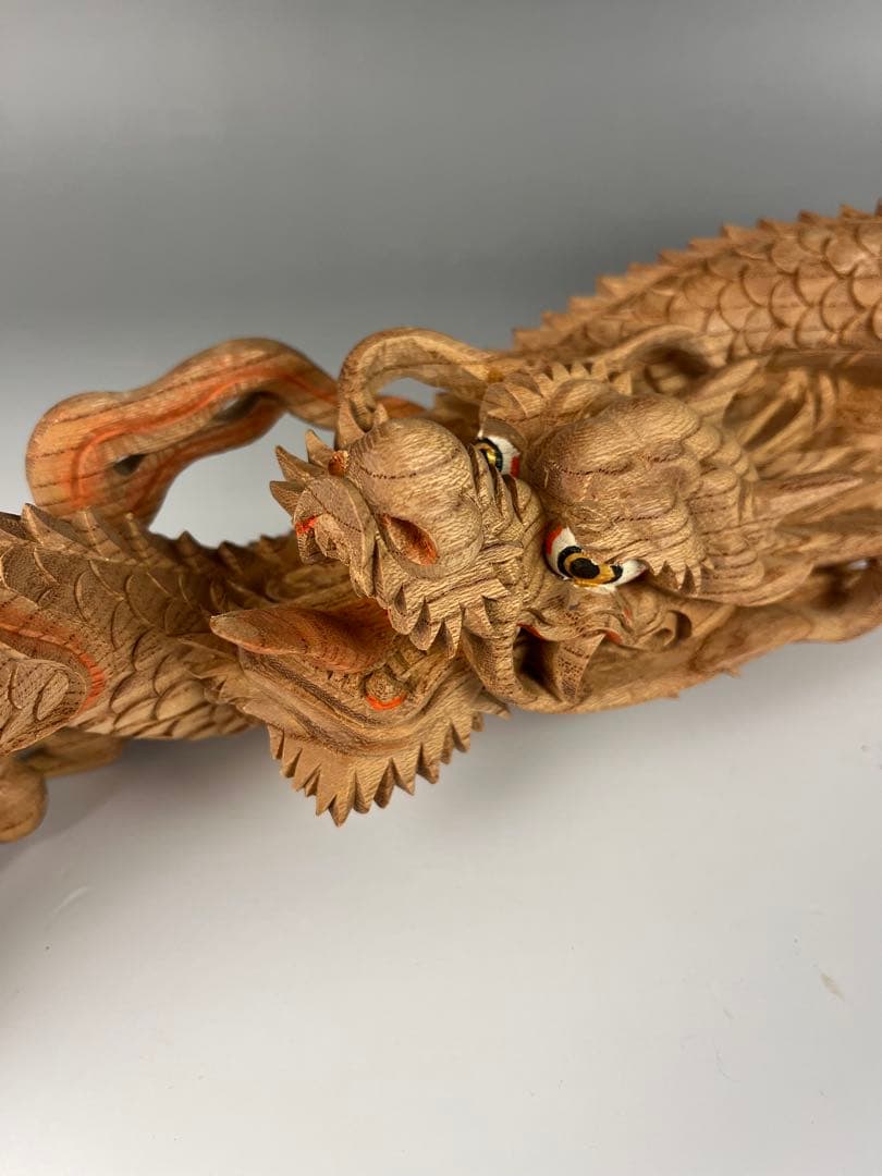 カズシ【 木彫 龍 】鉦支持棒　摺り鉦 当たり鉦 二丁鉦 だんじり