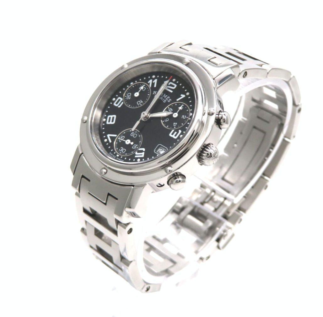 【クリッパー】HERMES エルメス時計 クロノグラフ CL1.310☆極美品☆