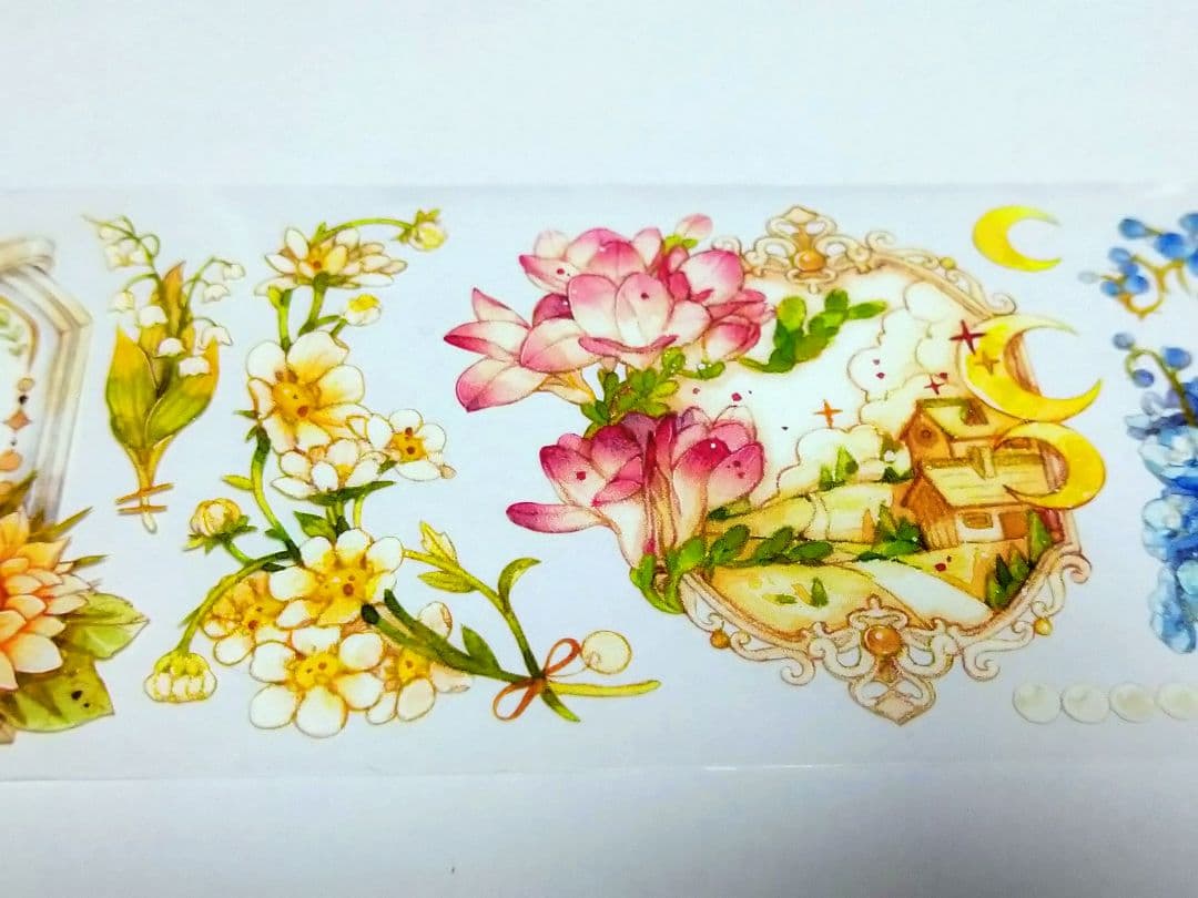 S20＃梦游花之镜(PET)MOODTAPE切り売り海外装飾マステ