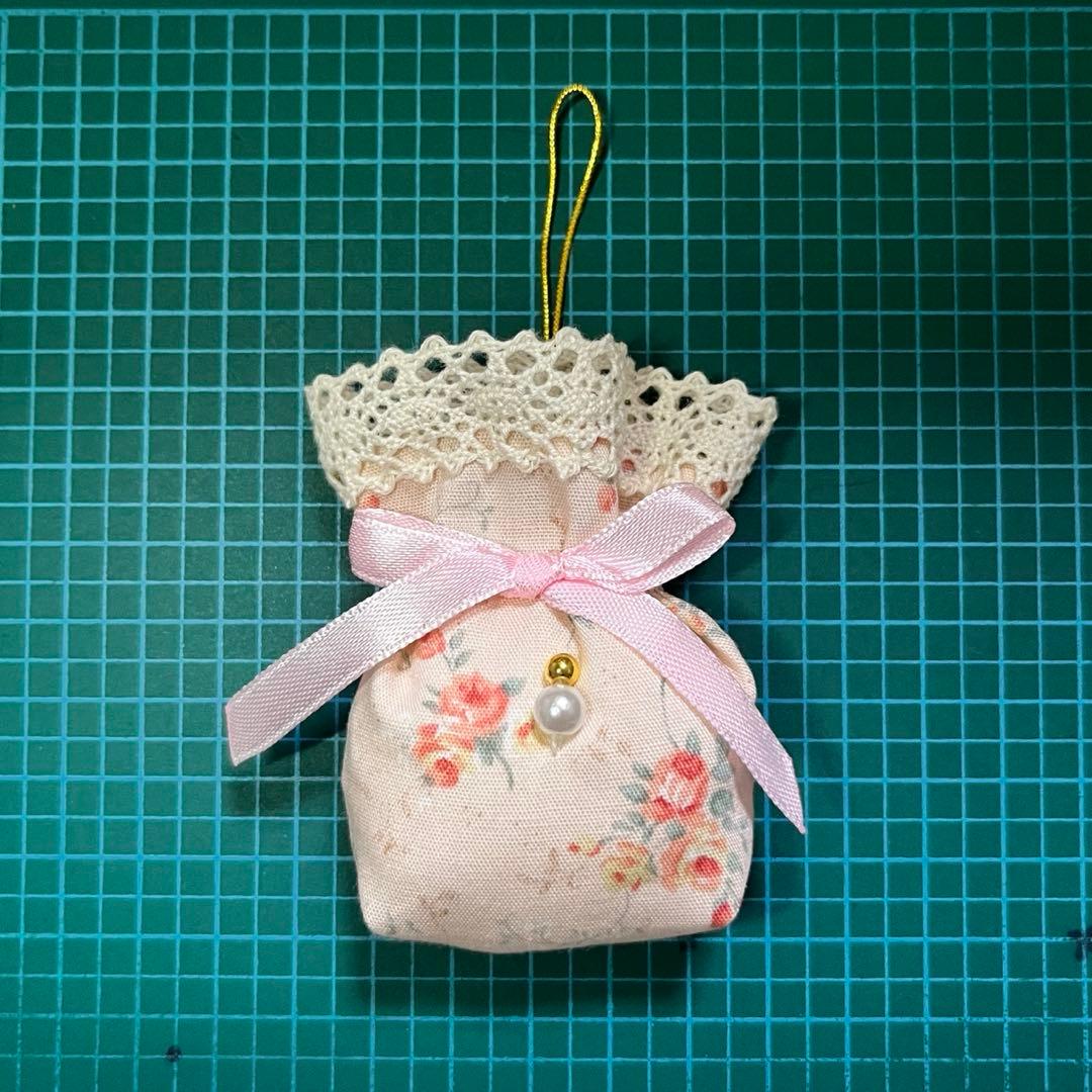 2405-66 ミニストラップサシェ 香り袋 ミニローズピンク SOLD→ご注文