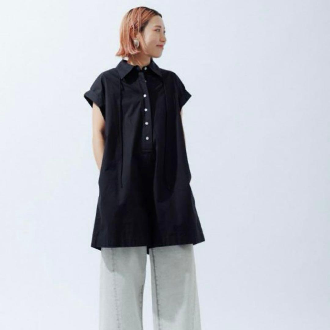アダムエロペ　シャツロンパース　ブラック