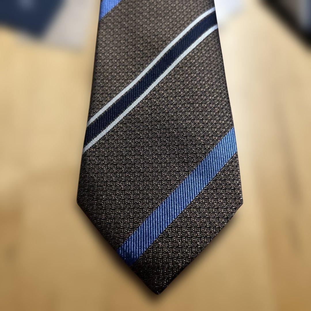 新品 Drake's ストライプ ネクタイ