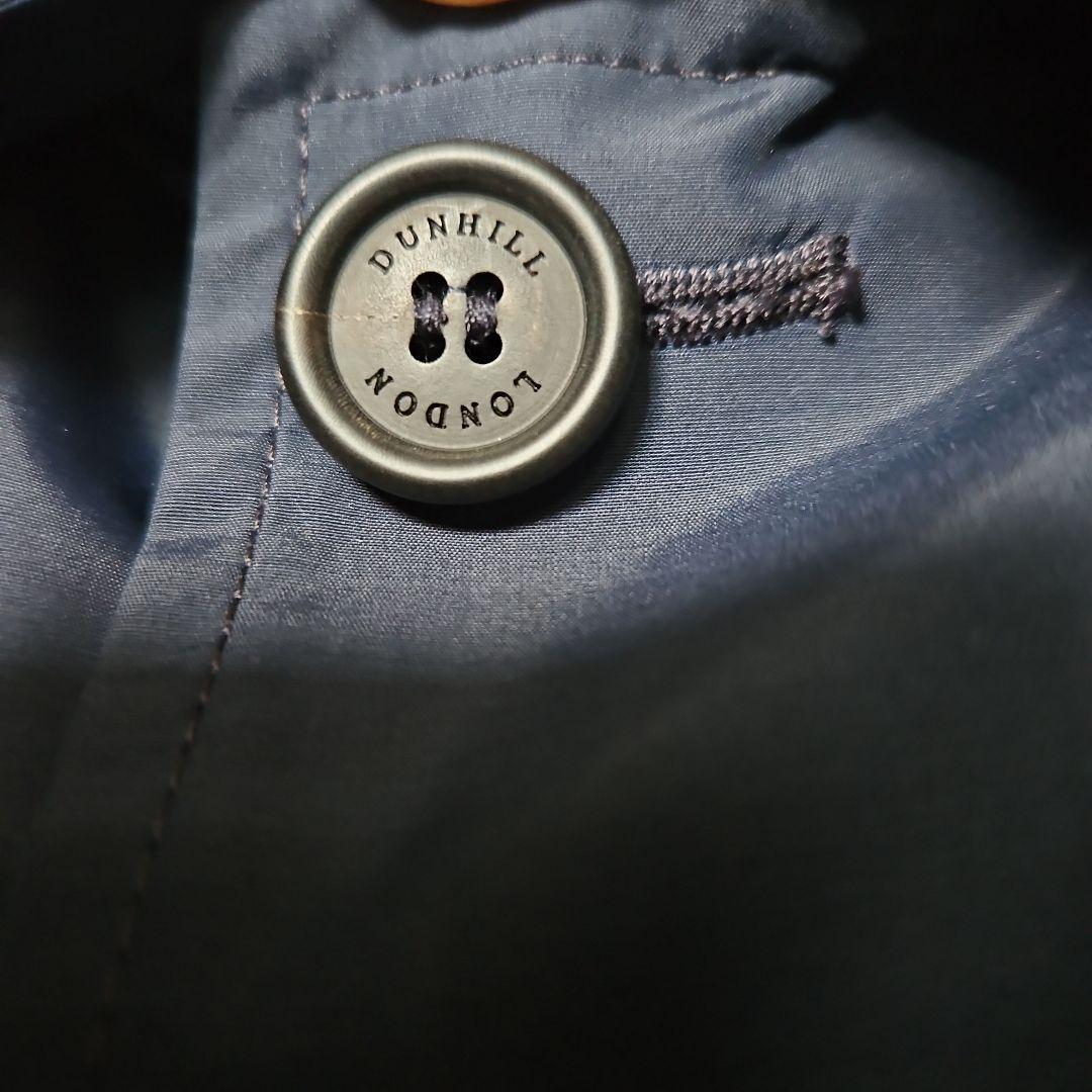 dunhill /Lサイズ ステンカラーコート ネイビー 紺