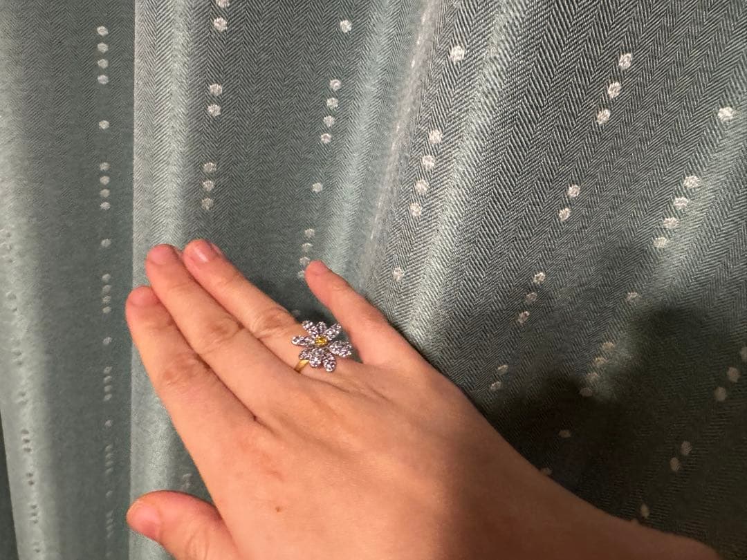 ビズー　タンザナイト K18×PT リングフルール bizoux リング9号