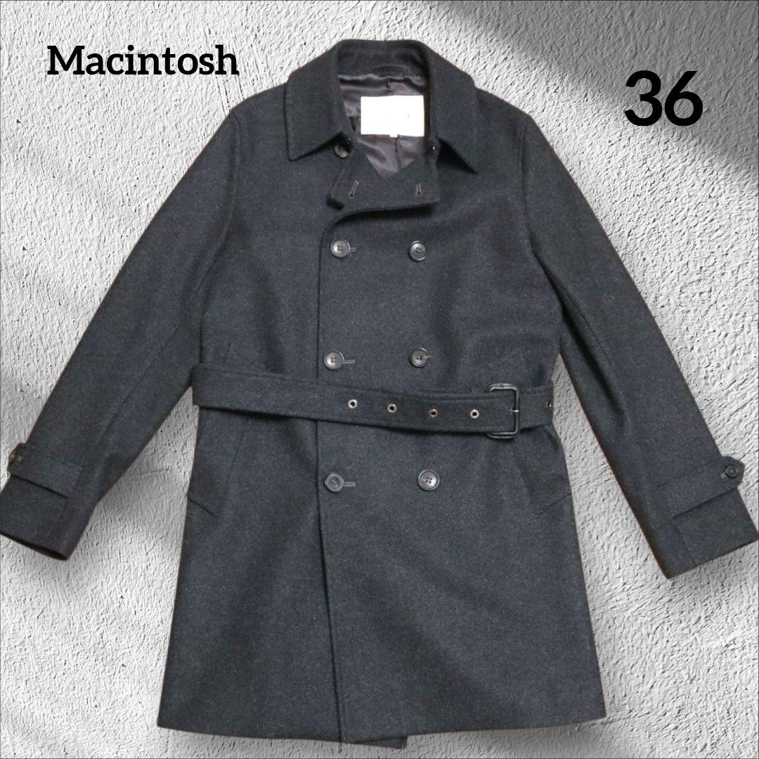 未使用級 現行 マッキントッシュ トレンチコート 36 ロロピアーナ グレー