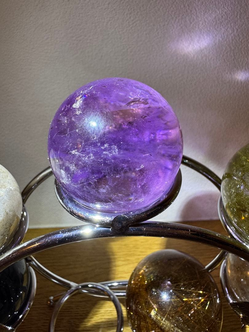 ボリビア産 アメジスト スフィア 丸玉 天然石