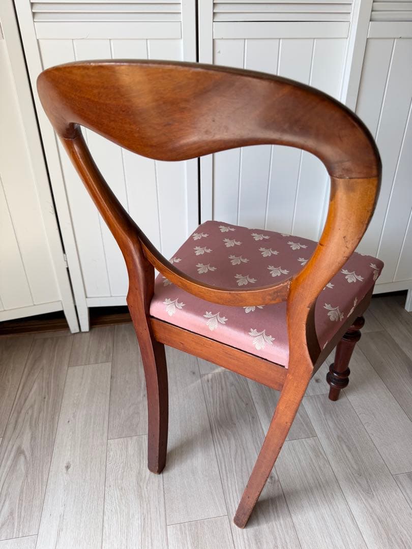 イギリス アンティーク 家具 バルーンバックチェア 椅子 イス 英国