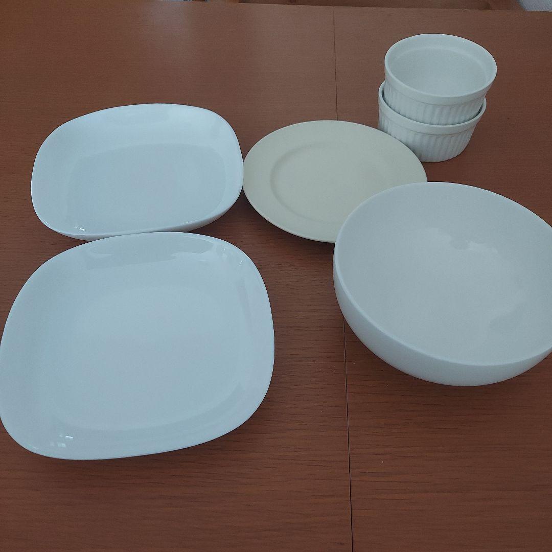 ホワイト・クリーム食器セット 6点