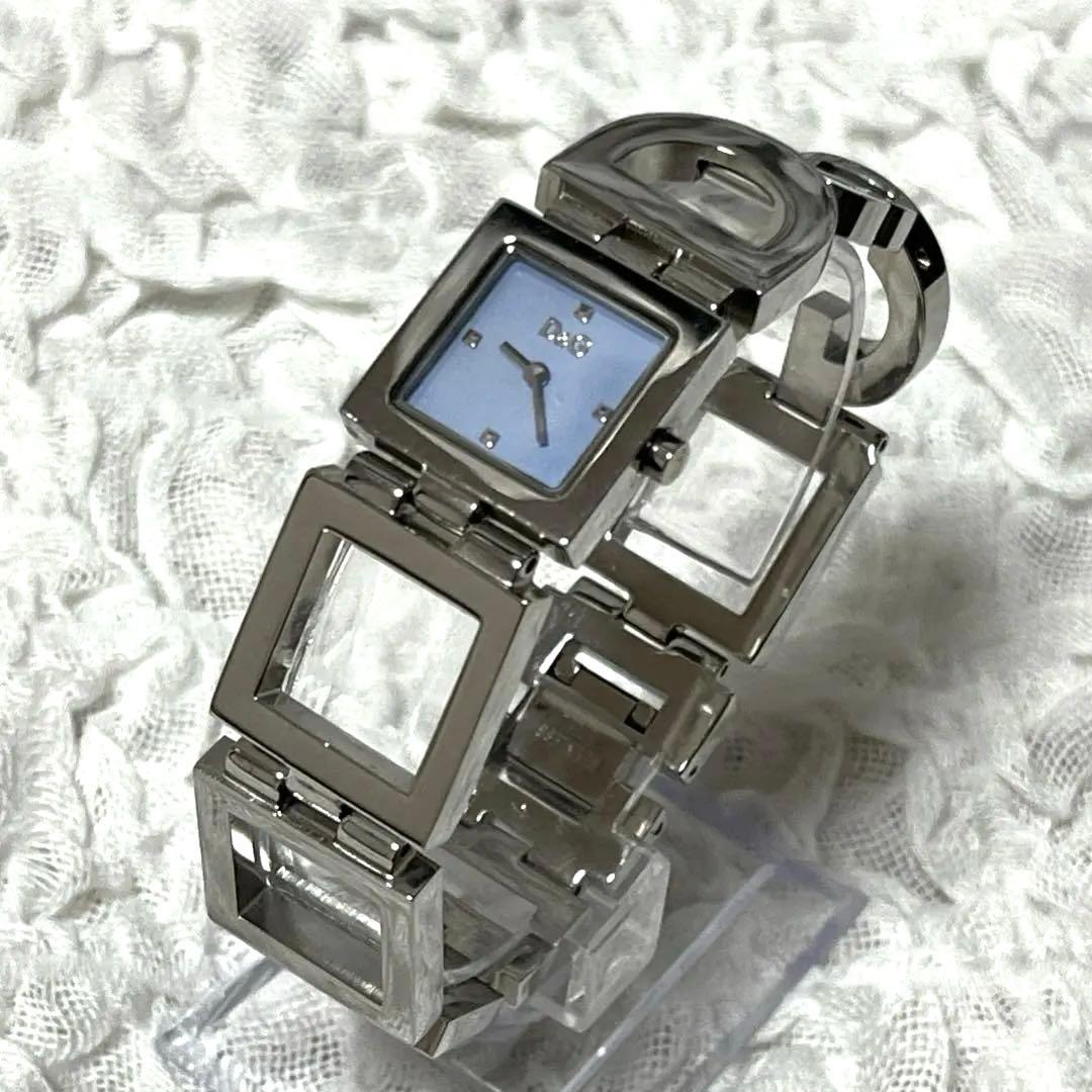 動作品　腕時計　D&G TIME　ドルチェ＆ガッバーナ　スクエア　ブレスレット