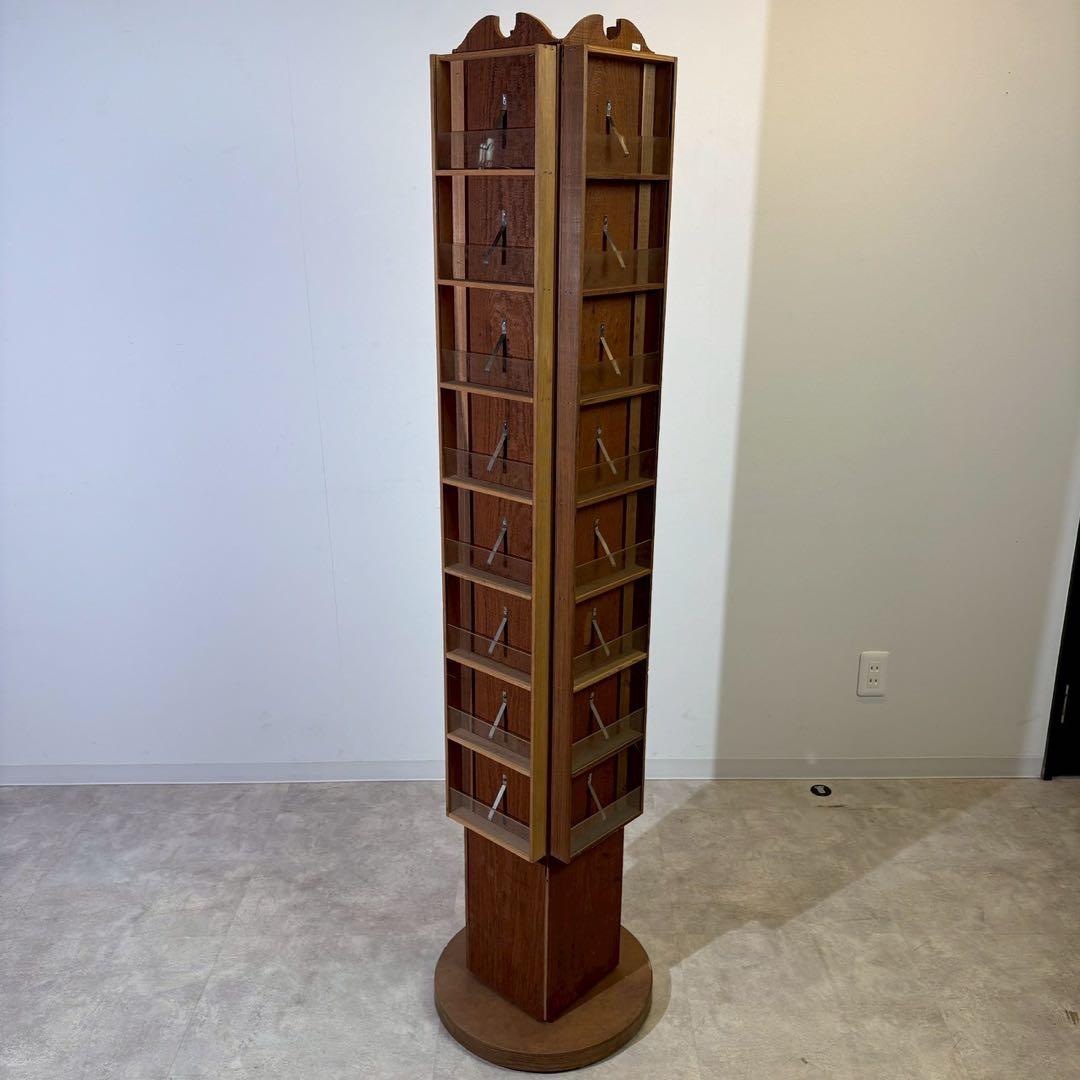 回転cd棚　CDラック　ポストカードラック　喫茶店