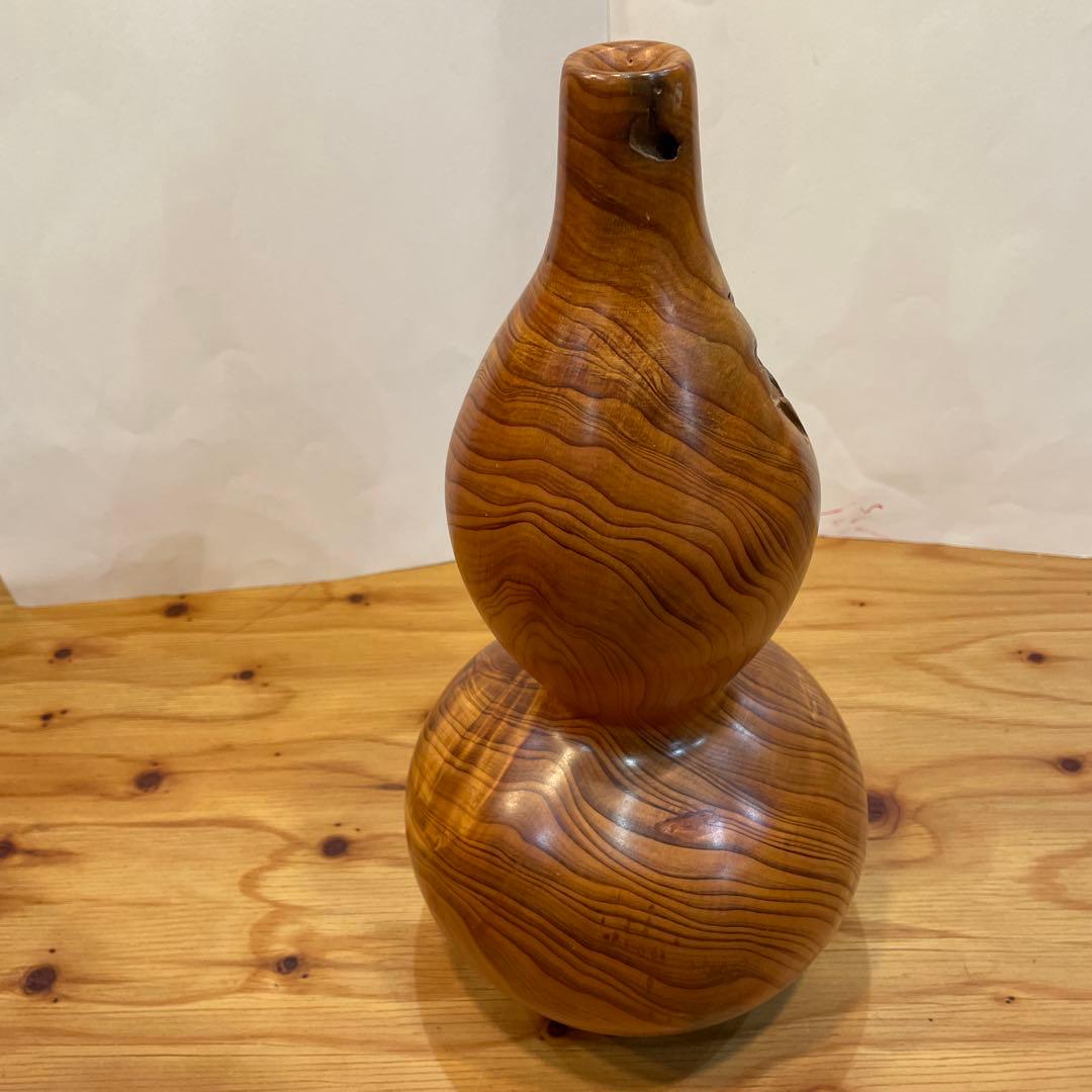 屋久杉彫刻&屋久杉瓢箪&屋久杉一輪挿し　希少品セット販売