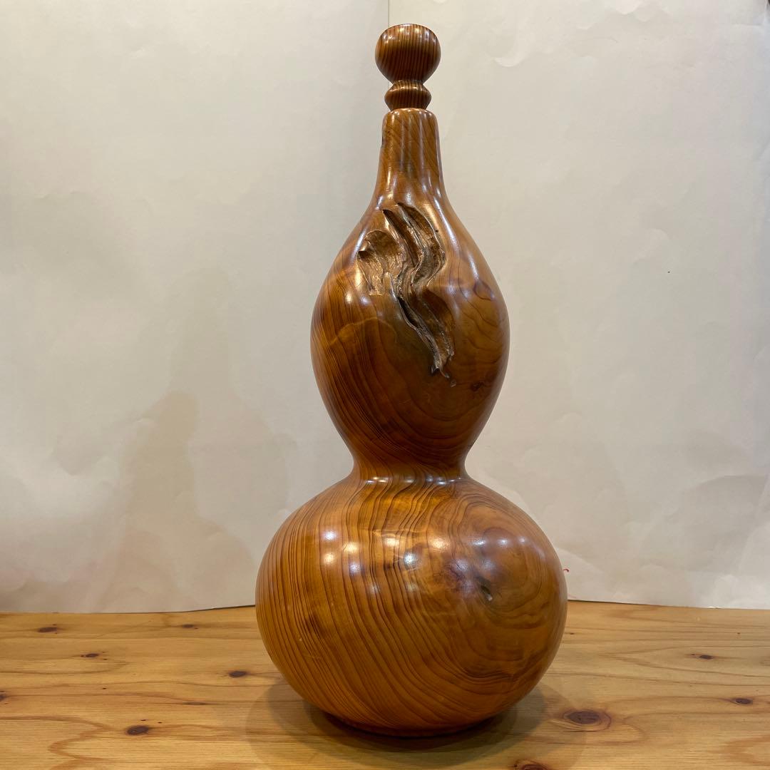 屋久杉彫刻&屋久杉瓢箪&屋久杉一輪挿し　希少品セット販売