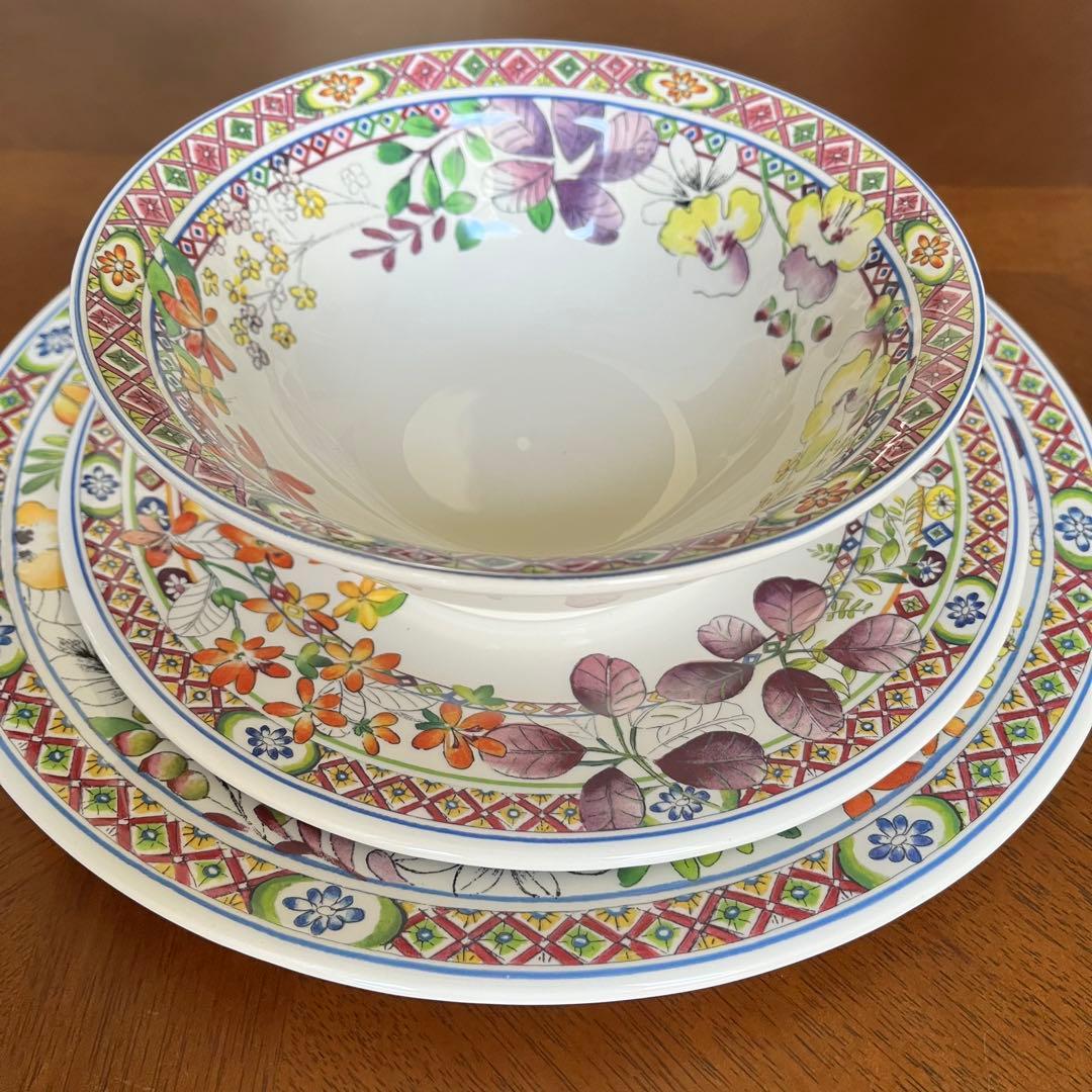 【レア美品】フランス製　ジアン★Bagatelle★プレート3点セット