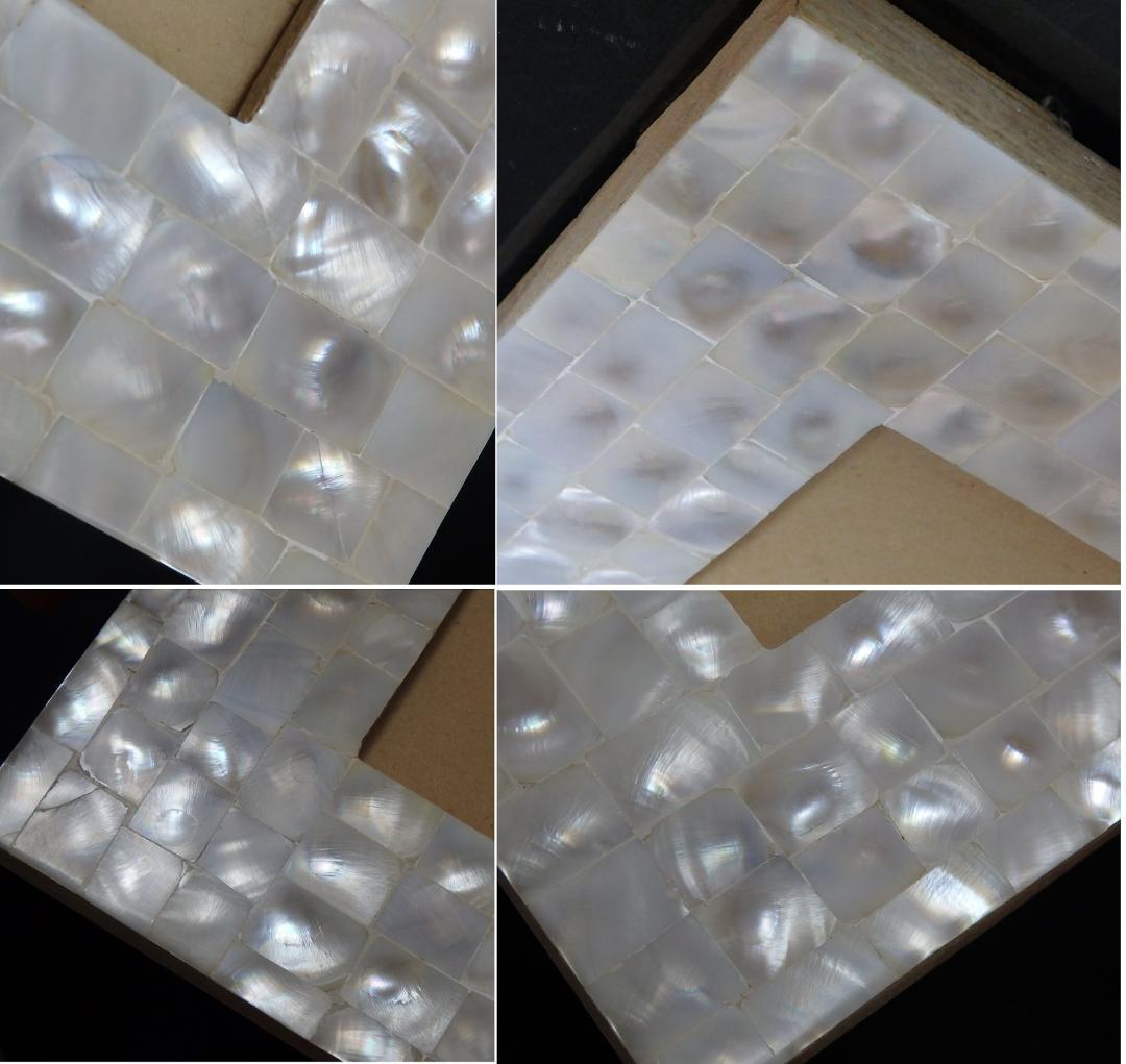 白蝶貝 虹色光沢 真珠とオニキスの宝石箱 写真立て ジュエリーボックス