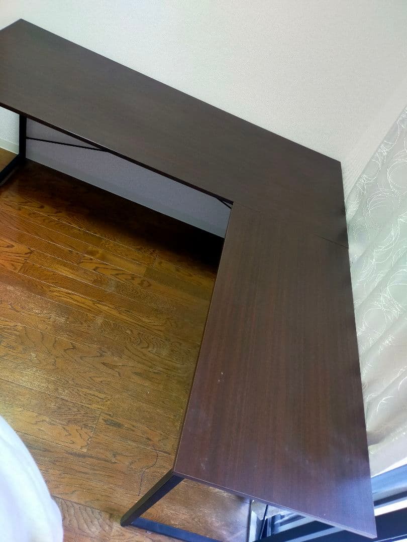 直接取引限定　ダークブラウン L字型デスク