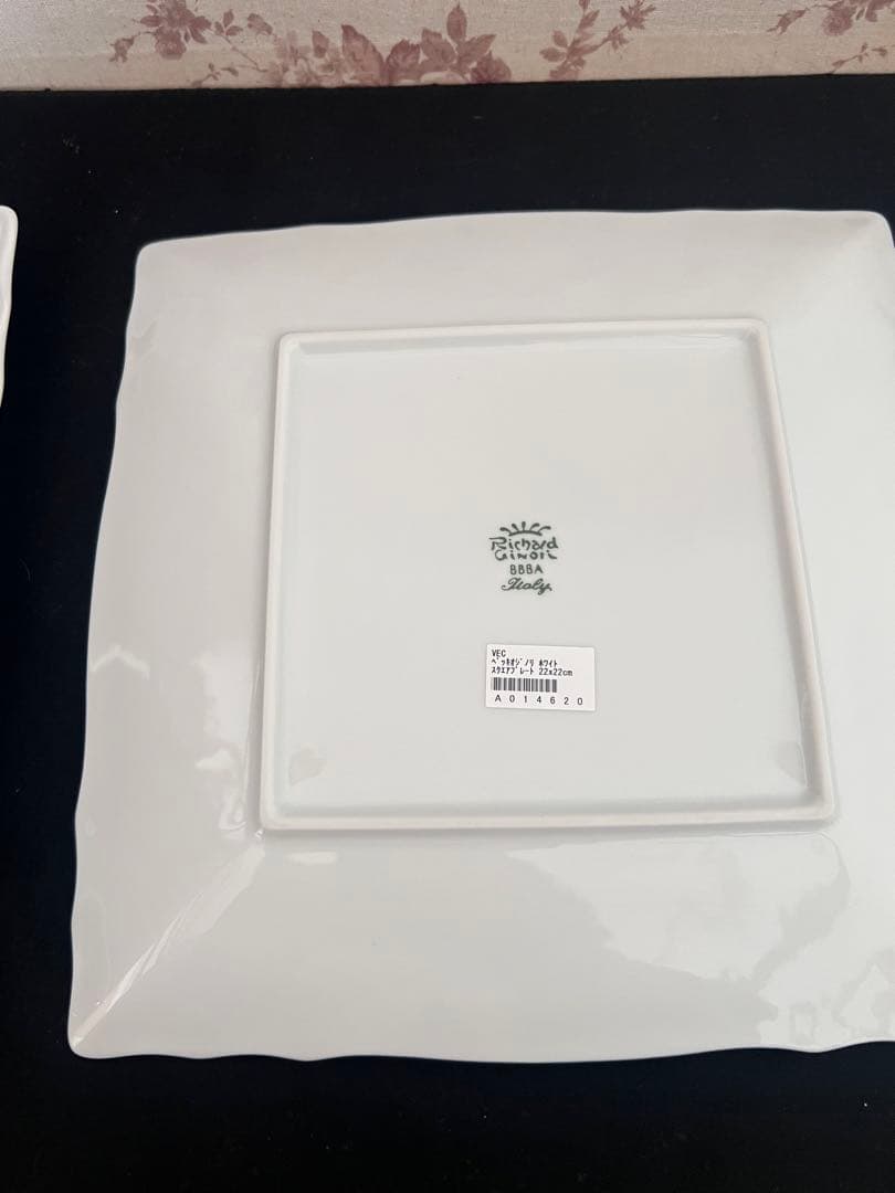 ジノリ　ベッキオホワイト　スクエアプレート22cm 5枚