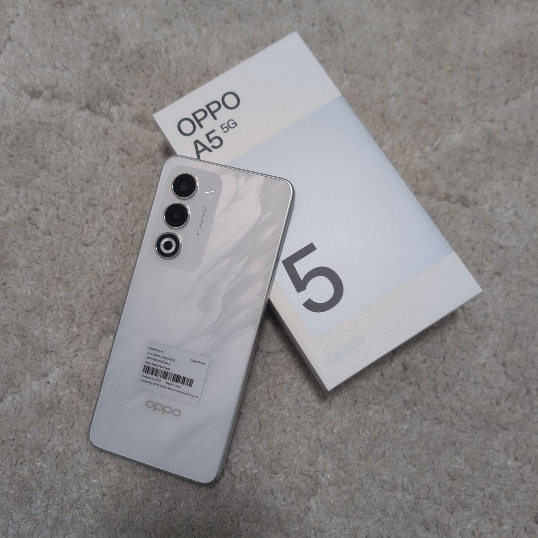 oppo a5 5g ホワイト　白ロム　新品未使用品　SIMフリー