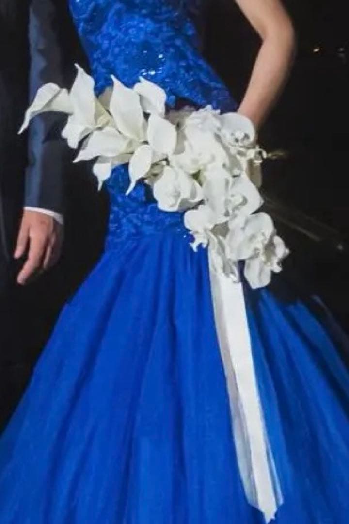 高級アーティシャルフラワーホワイトブーケ・ブートニアセット