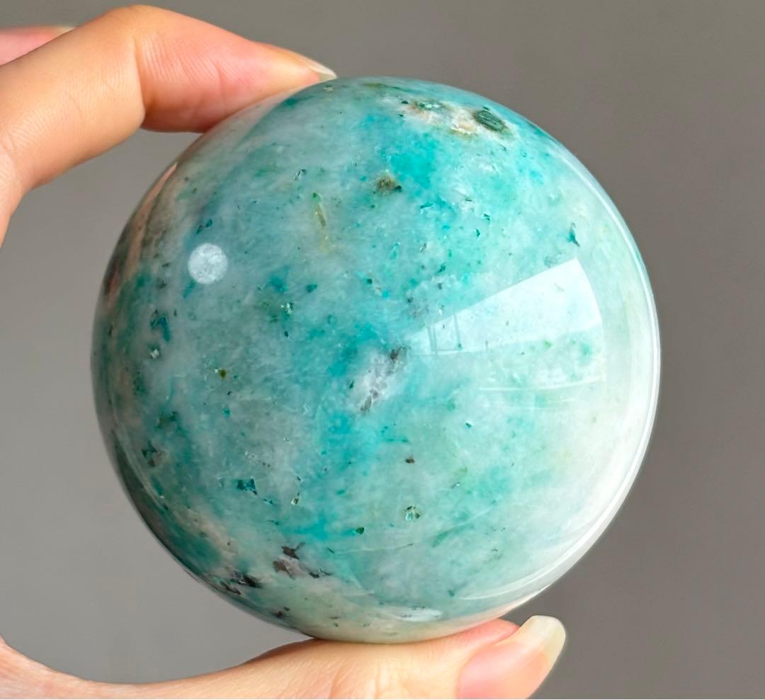 高品質　フェニックスストーン　スフィア　天然石　クリソコラ