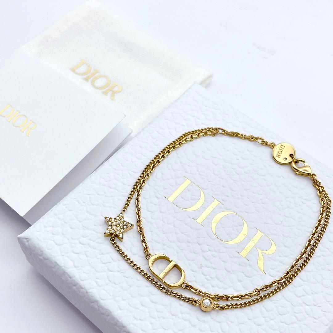 Christian Dior ブレスレット　petit　ダブル　2連　ゴールド