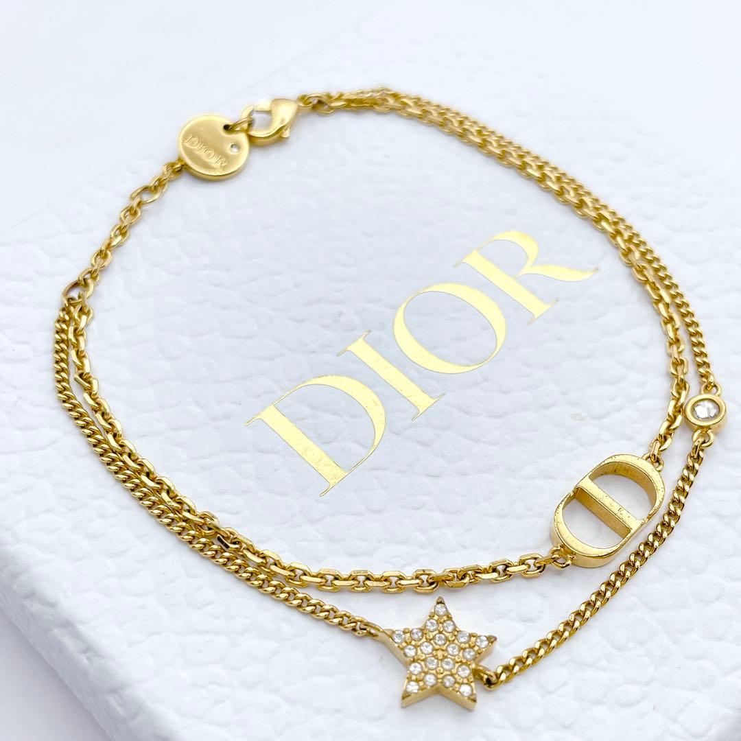 Christian Dior ブレスレット　petit　ダブル　2連　ゴールド