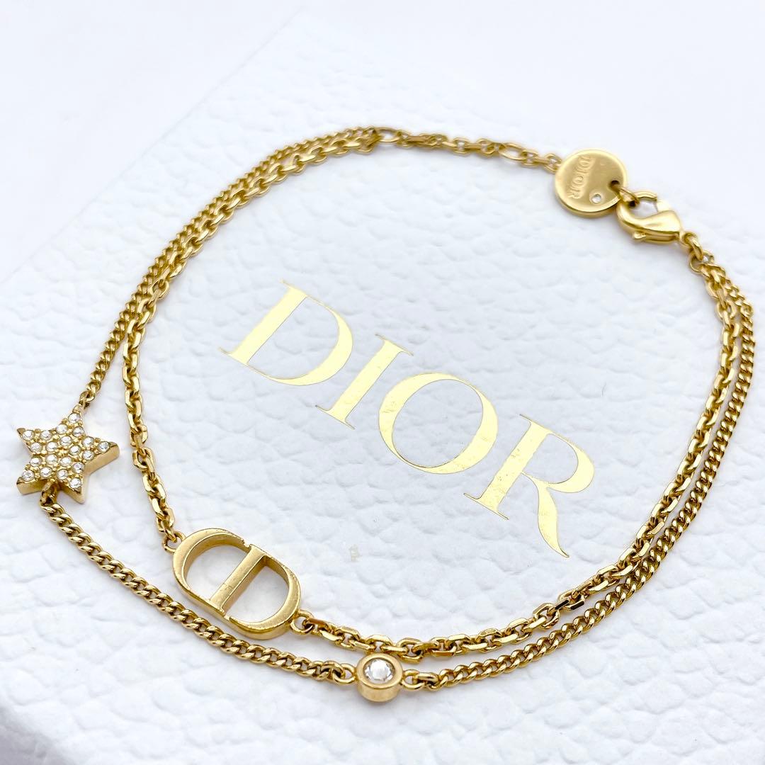 Christian Dior ブレスレット　petit　ダブル　2連　ゴールド