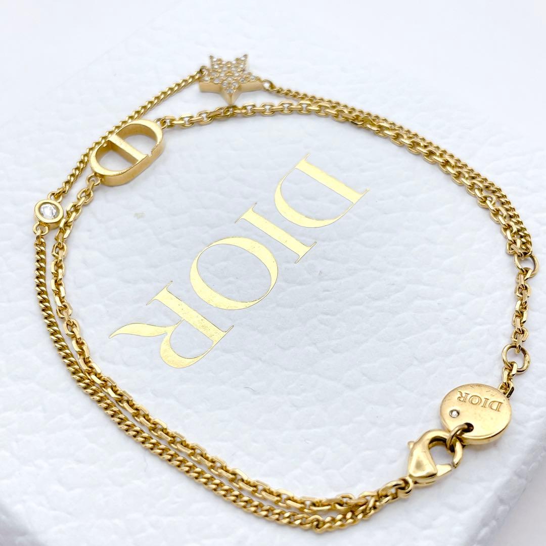 Christian Dior ブレスレット　petit　ダブル　2連　ゴールド