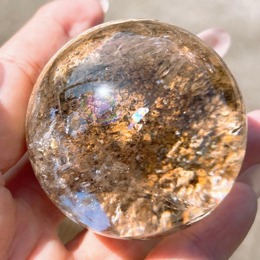 【天然石】高品質 ガーデンクォーツ スフィア 50ミリ超え!