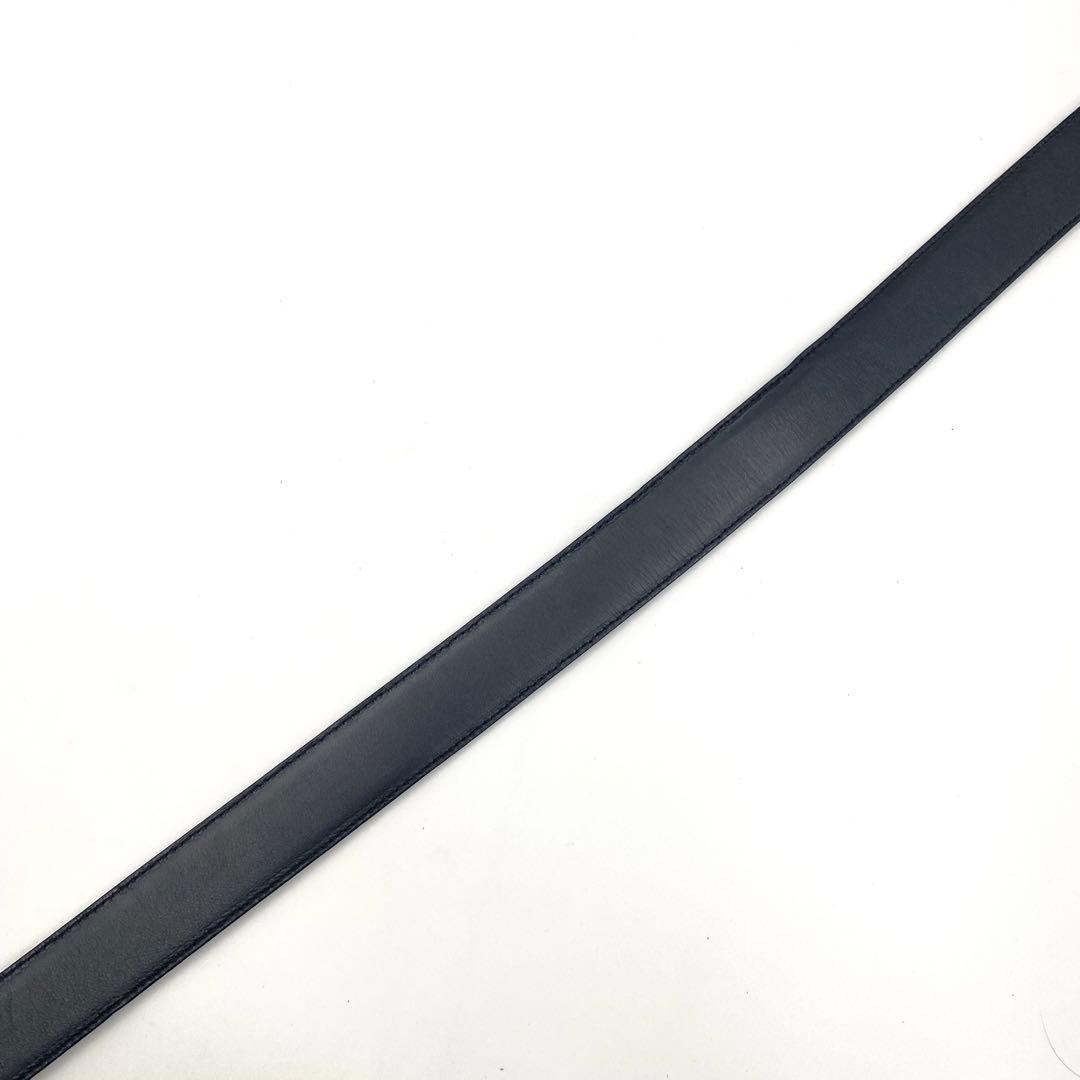 Cartier カルティエ サントス リザード 型押し レザー ベルト ブラック