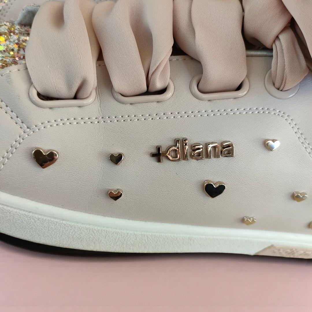 +diana プラスダイアナ バレンタイン限定　スニーカー ピンク 23.5cm