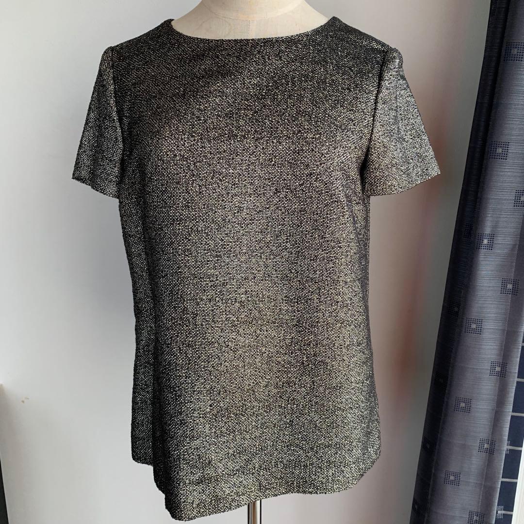 CHANEL 半袖トップス　ガンメタリック