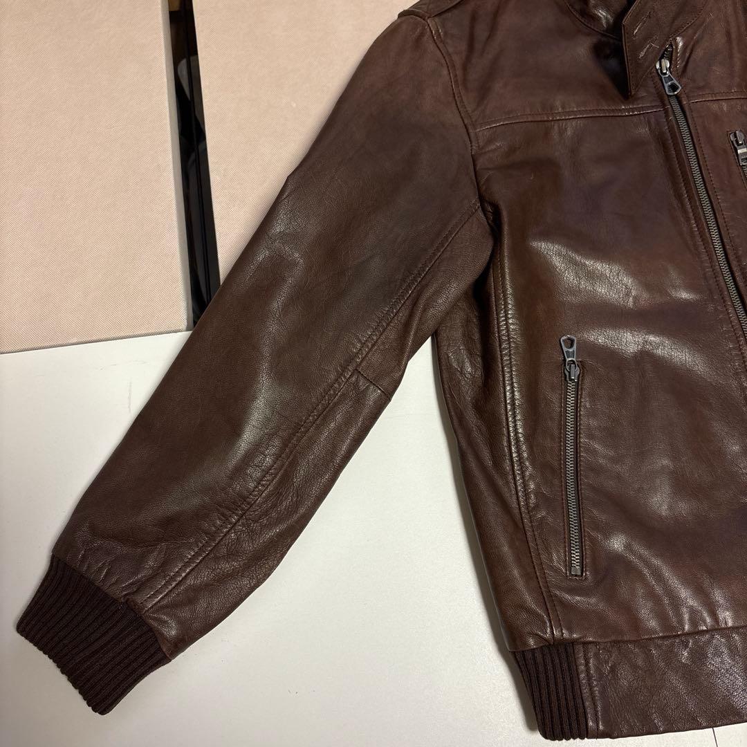 Gap 山羊革 レザー ジャケット茶