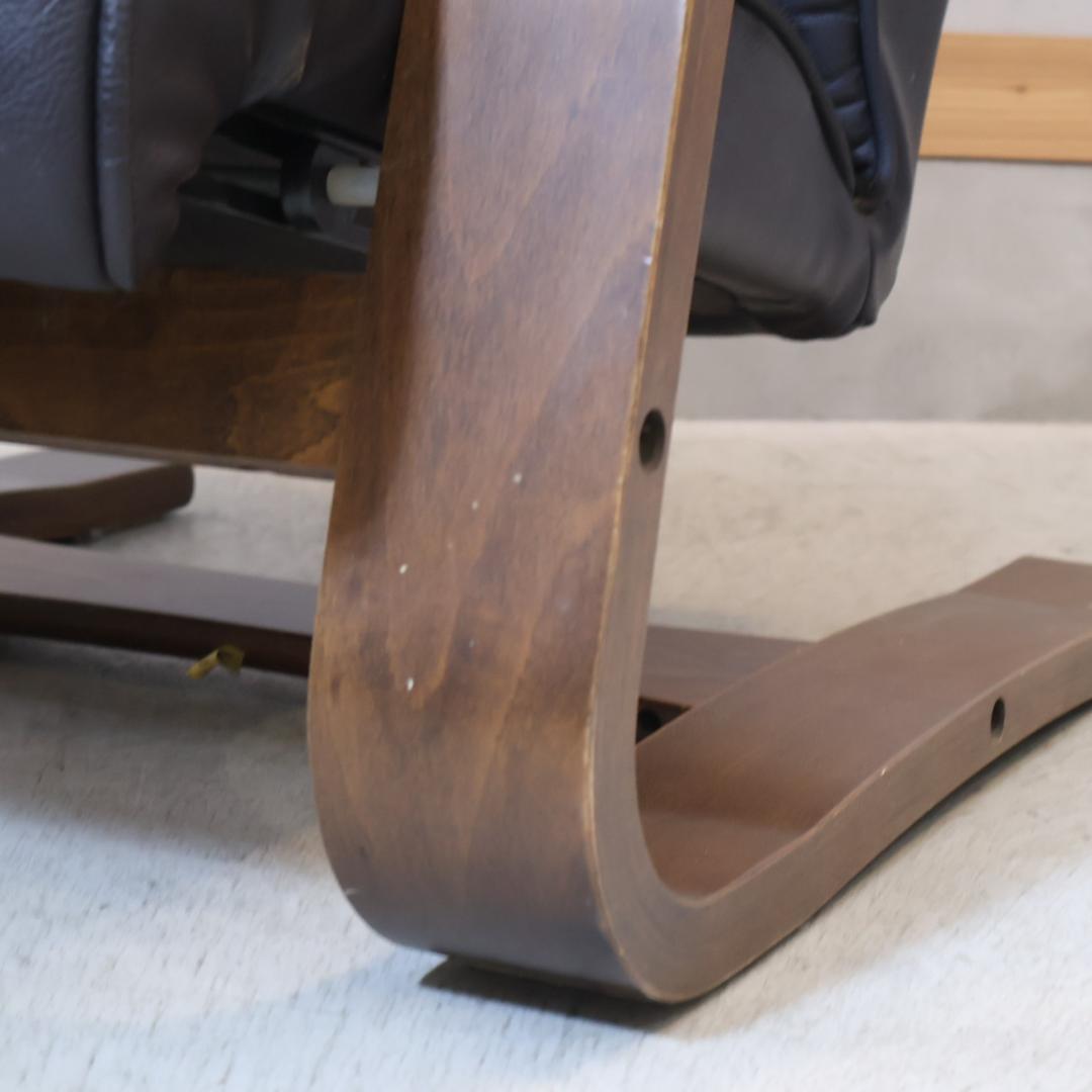 冨士ファニチア 本革 リクライニングチェア 1P オットマン パーソナルソファ