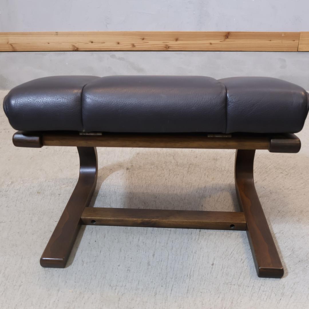 冨士ファニチア 本革 リクライニングチェア 1P オットマン パーソナルソファ