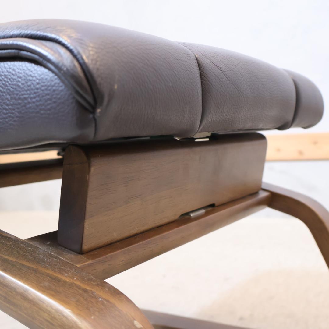 冨士ファニチア 本革 リクライニングチェア 1P オットマン パーソナルソファ