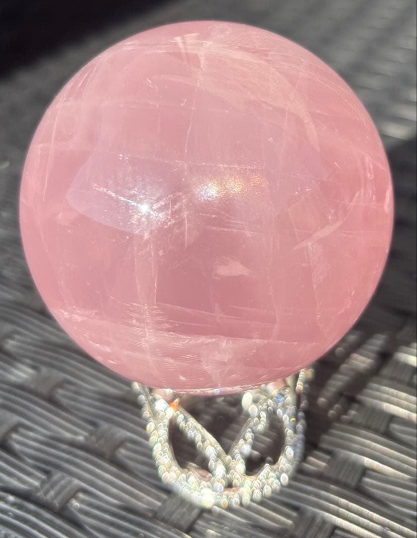 【天然石】スフィア　ローズクウォーツ