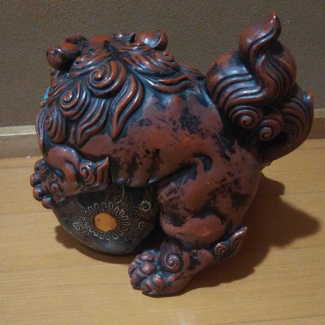 九谷 置物 九谷焼  狛犬  玉獅子  シーサー