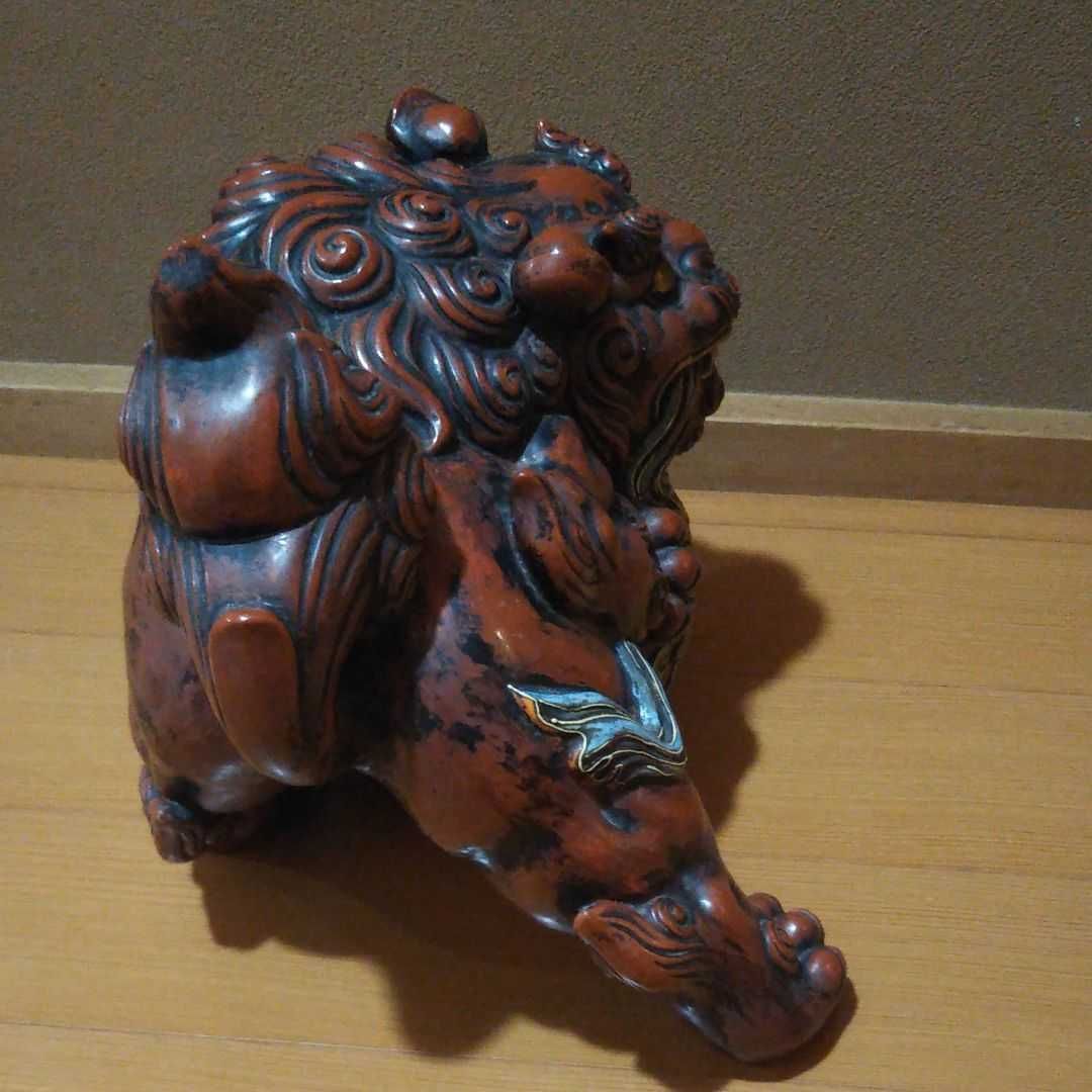 九谷 置物 九谷焼  狛犬  玉獅子  シーサー