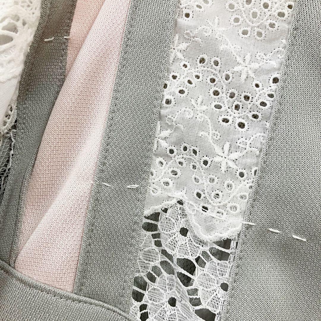 keisuke kanda ケイスケカンダ レース縫いのジャージ 上 グレー