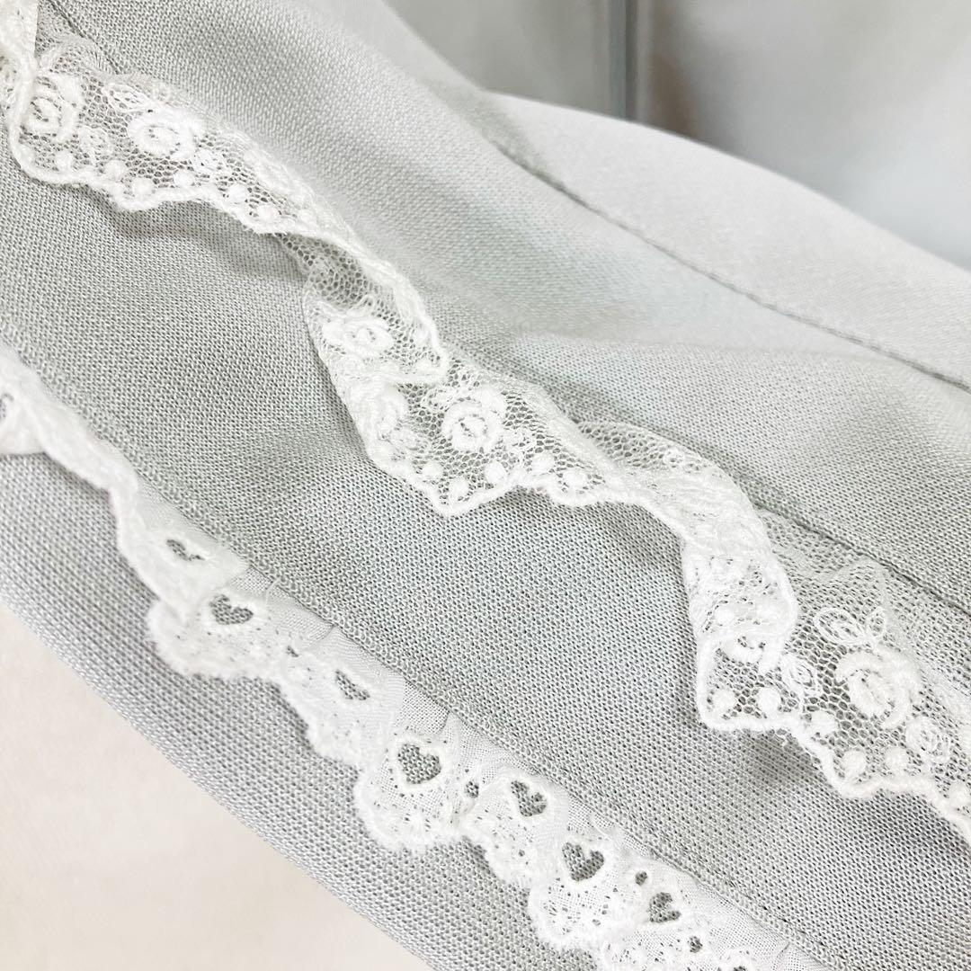 keisuke kanda ケイスケカンダ レース縫いのジャージ 上 グレー