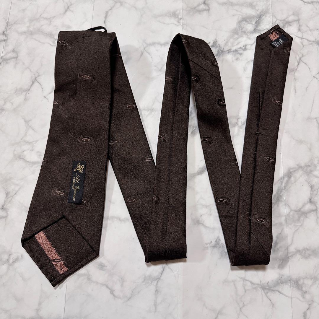 【未使用に近い】Atto Vannucci ブラウン ネクタイ　セッテピエゲ