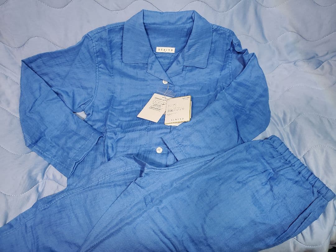 UCHINO リネン ブルー パジャマ